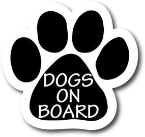 img 2 attached to Dogs on Board: Bold Print Pawprint Car Magnet - Magnetize Your Vehicle with our Paw Print Auto Truck Decal Magnet