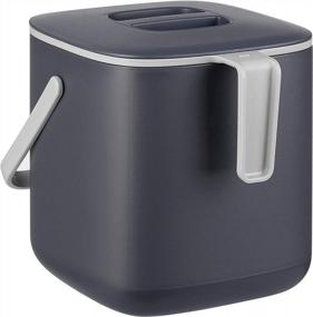 img 4 attached to Litem Food Waste Basket Bin – A Countertop Bucket With Extra Long Handles For Your Conveniences 0.68 Gallons (2.6L) (Dark Gray)