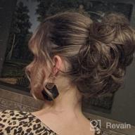 img 1 attached to Thick 2PCS Updo Messy Hair Bun Curly Wavy Ponytail Extensions Hairpieces Hair Scrunchies For Women Girls In Ash Blonde With Light Blonde Highlights By REECHO review by Joe Jimenez