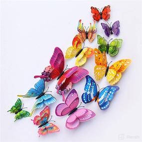 img 4 attached to Butterfly Removable Butterflies Decorations Multicolour