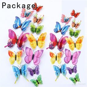 img 3 attached to Butterfly Removable Butterflies Decorations Multicolour