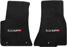 img 4 attached to 🚗 2011-2014 Dodge Challenger Front Floor Mats: Ebony Black, SRT-8 Logo in Red & Silver