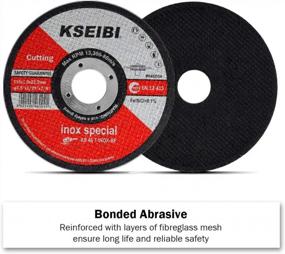 img 1 attached to KSEIBI 60 Pack 646004-686012 Angle Grinder Kit With 50 Cut Off Wheels And 10 Aluminum Oxide Flap Discs, 4-1/2 Inch