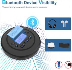 img 3 attached to Portable Bluetooth CD Walkman With Dual Headphone Jack And Rechargeable Battery For Home And Car