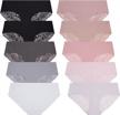 rene rofe 10 pack seamless no show panties soft stretch hipster multi packs invisibles briefs underwear - sophie b logo