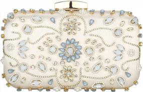 img 4 attached to Stunning Crystal Beaded Evening Clutch By Tanpell - Perfect For Weddings And Special Occasions