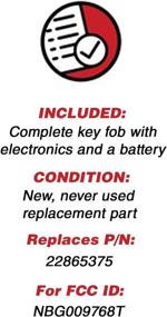 img 2 attached to 🔑 KeylessOption Smart Key Fob for 2010-2015 Cadillac SRX (Pack of 2) - DIY Programming Guide Included (NBG009768T FCC ID)