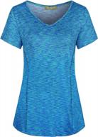 kimmery v neck t shirts for women short sleeve workout yoga tops for women logo