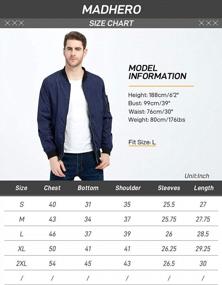 img 3 attached to Mens Bomber Jacket Lightweight Slim Fit Softshell Windbreaker