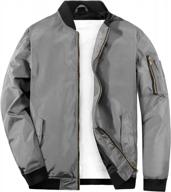 mens bomber jacket lightweight slim fit softshell windbreaker logo
