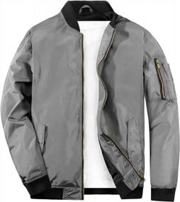 img 4 attached to Mens Bomber Jacket Lightweight Slim Fit Softshell Windbreaker