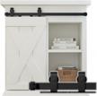 cgdz 5ft single door cabinet sliding barn door hardware kit - super mini for wardrobe, tv stand & more! logo