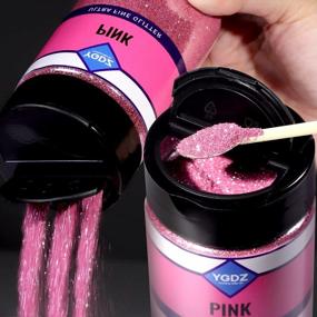 img 2 attached to Pink Glitter Powder For Tumblers Resin Crafts, Cosmetic Nail Face Body Painting Hair - YGDZ 140G 4.93OZ