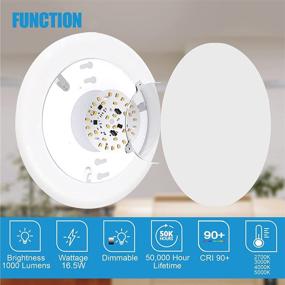 img 2 attached to 4Pack 16.5W ECOELER 6In Dimmable LED Disk Light, 3000K Warm White - Low Profile Flush Mount Recessed Retrofit Ceiling Lights Fixture For Home Improved - Energy Star & ETL Listed Approved