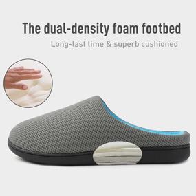 img 1 attached to Wishcotton Men'S Simcomfy Casual Slip On Slippers With Cozy Memory Foam, Summer Breathable Closed Toe Man House Shoes, Lightweight Non-Slip Indoor/Outdoor Sole