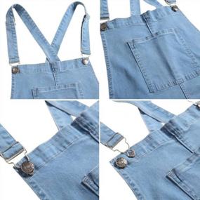 img 2 attached to Summer Jumpsuit With Pockets: LONGBIDA Men'S Denim Shorts Bib Overalls For Casual Walks
