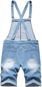 img 3 attached to Summer Jumpsuit With Pockets: LONGBIDA Men'S Denim Shorts Bib Overalls For Casual Walks