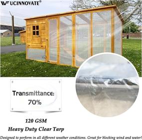img 1 attached to UCINNOVATE 6 5Ft×10Ft Translucent Tarpaulin Greenhouse