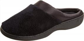 img 4 attached to Isotoner Womens Microterry Clog Slippers, Black, 8.5-9 US
