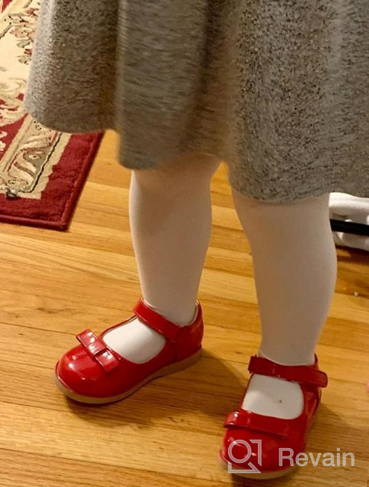 img 1 attached to The Doll Maker Girl's Toddler Mary Jane Flat School Dress Shoes for Little Kids review by Asia Newell