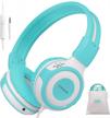 simolio kids headphones for young girls & boys - wired with mic, share port & adjustable headband - on-ear for school ipad tablet kindle airplane (sm-903m) logo