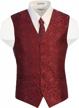complete your formal look with gioberti men's 4pc paisley vest set logo