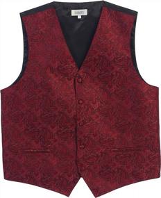 img 2 attached to Complete Your Formal Look With Gioberti Men'S 4Pc Paisley Vest Set