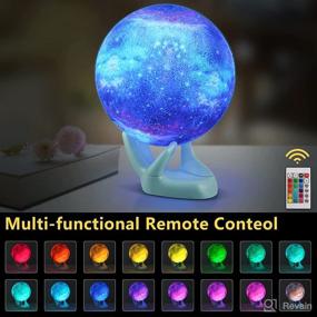 img 1 attached to 🌙 16TUYOUTU 16 Colors Moon Lamp: A Mesmerizing Bedroom Gift for Kids - Lava Lamp, Moon Night Lights for Boys and Girls - Ideal for Birthday and Christmas (4.7 inch, Light Blue Base)