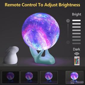 img 2 attached to 🌙 16TUYOUTU 16 Colors Moon Lamp: A Mesmerizing Bedroom Gift for Kids - Lava Lamp, Moon Night Lights for Boys and Girls - Ideal for Birthday and Christmas (4.7 inch, Light Blue Base)