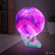 🌙 16tuyoutu 16 colors moon lamp: a mesmerizing bedroom gift for kids - lava lamp, moon night lights for boys and girls - ideal for birthday and christmas (4.7 inch, light blue base) логотип