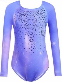 img 4 attached to Sparkly Color Gradient Gymnastic Leotard For Kid Girls - Zaclotre Ballet Dance Outfit
