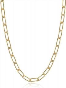 img 4 attached to Stylish Chunky Gold Necklaces For Women - 14K Gold Plated Choker Options