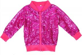 img 4 attached to Kids Sequin Zipper Jacket: Perfect For Toddler Birthday & Christmas Clothes