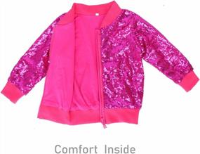 img 2 attached to Kids Sequin Zipper Jacket: Perfect For Toddler Birthday & Christmas Clothes