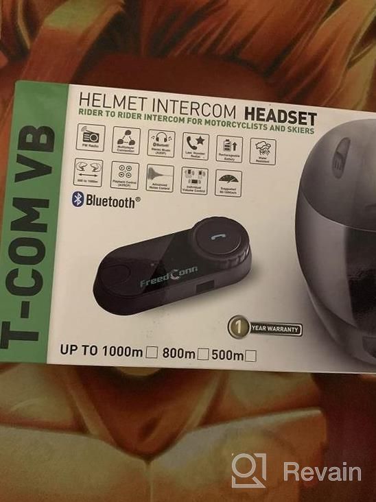 img 1 attached to FreedConn Motorcycle Bluetooth 5.0 T-COMVB Helmet Headset For 2-3 Riders Pairing, 800M Range Music Sharing With Changeable Hard/Soft Microphone (2 Pack) review by Robert Pierce