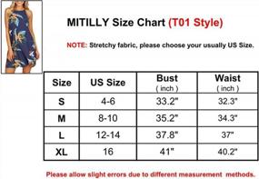 img 1 attached to Stylish And Comfortable: MITILLY Women'S Boho Halter Neck Floral Print Short Dress