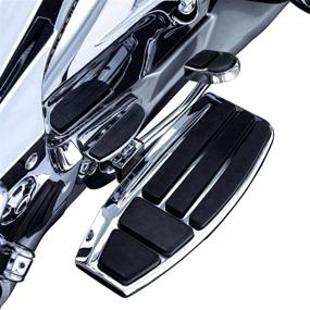 img 1 attached to 🏍️ TCT-MT Floorboard Driver Foot Board Set Kit Brake Lever for Honda GL1800 & F6B 2001-2017 - Chrome & Black