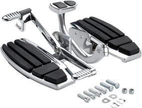 img 4 attached to 🏍️ TCT-MT Floorboard Driver Foot Board Set Kit Brake Lever for Honda GL1800 & F6B 2001-2017 - Chrome & Black