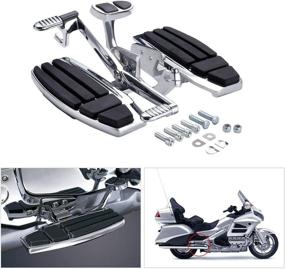 img 3 attached to 🏍️ TCT-MT Floorboard Driver Foot Board Set Kit Brake Lever for Honda GL1800 & F6B 2001-2017 - Chrome & Black