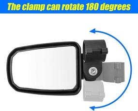 img 3 attached to 🔍 Enhance Your Off-Road Adventures with RANSOTO UTV Offroad Side Rear View Mirror - Roll Bar Compatible with Honda Pioneer, Polaris RZR, Yamaha Rhinos, and Arctic Cat Wildcats