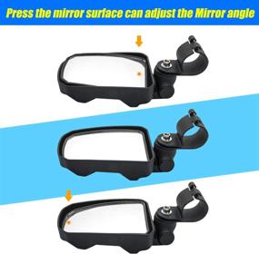 img 1 attached to 🔍 Enhance Your Off-Road Adventures with RANSOTO UTV Offroad Side Rear View Mirror - Roll Bar Compatible with Honda Pioneer, Polaris RZR, Yamaha Rhinos, and Arctic Cat Wildcats