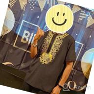 img 1 attached to Unleash Your Style With LucMatton'S Metallic Gold Dashiki Shirt For Men review by Paul Evangelista