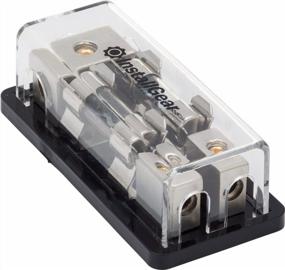 img 1 attached to InstallGear 100A 4/8 AWG AGU Fuse Holder Distribution Block - 4 Gauge In To (2) 8 Gauge Out For Auto, RV, Motorcycle & Boat