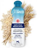 tropiclean oxymed: the ultimate solution to pet skin allergies and itching - medicated anti itch shampoo made in usa - 20oz oatmeal formula for fast relief logo