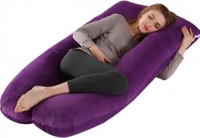 img 4 attached to Get The Ultimate Comfort And Support During Pregnancy With Our U-Shaped Maternity Pillow And Velvet Cover