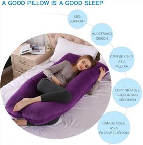 img 2 attached to Get The Ultimate Comfort And Support During Pregnancy With Our U-Shaped Maternity Pillow And Velvet Cover