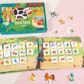 img 2 attached to 🐄 Jxueych Busy Book for Kids: Montessori Toys for Toddlers to Develop Learning Skills, Preschool Activity, and Early Learning Toys Book - Happy Farm Adventure