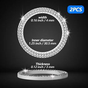 img 3 attached to Decoration Rhinestone Accessories Automotive Pack Silver