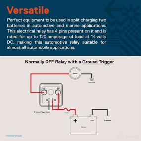 img 3 attached to 🔌 High-Performance 12V DC 120 Amp Split Charge Relay Switch - Top-notch 4 Terminal Relays for Truck, Boat, and Marine Applications