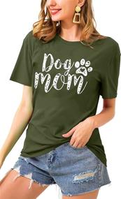 img 1 attached to Tshirts Women Funny Graphic Sleeve Dogs ~ Apparel & Accessories